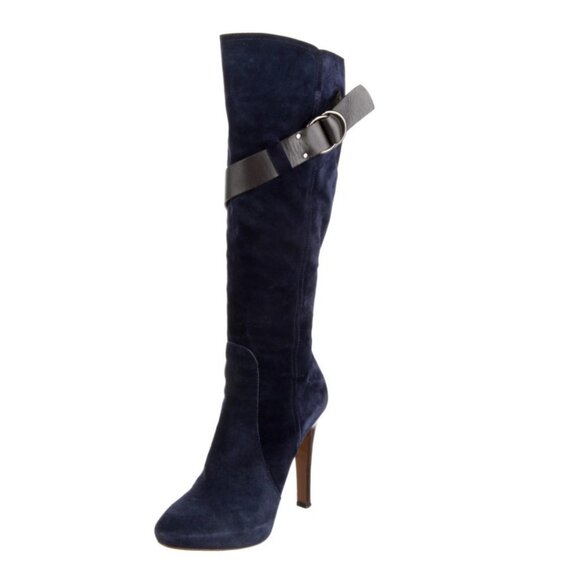 Givenchy Boots Rare Blue Suede sz 38 - Picture 3 of 13